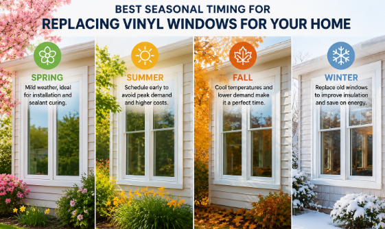 Best Seasonal Timing for Replacing Vinyl Windows for Your Home
